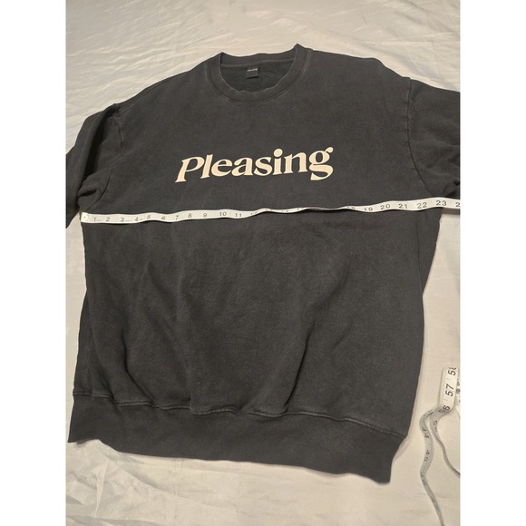 Pleasing Crewneck Sweatshirt Large Black Harry Styles Merch‎ Organic Cotton USA - Picture 3 of 7